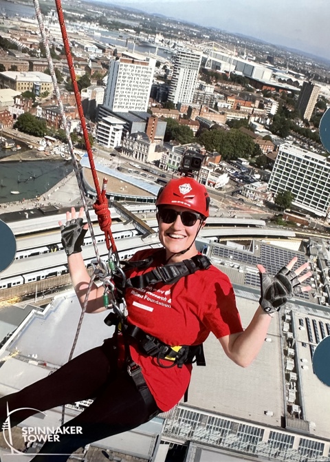 DRWF Fundraising Abseil Kathrine Wallis Abseil