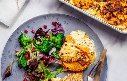 Sotpotatisgratang Med Snabbstekt Kycklingfile Foto Nurlan Emir Mathem2