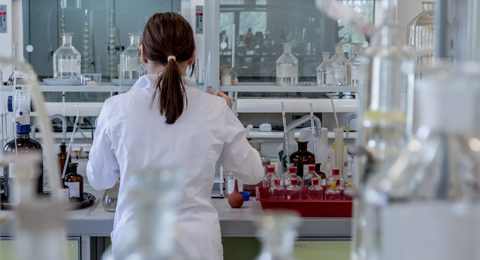 Lab Blood Test Researcher Banner R