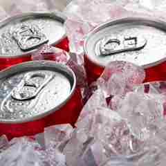 Soda Cans In Ice