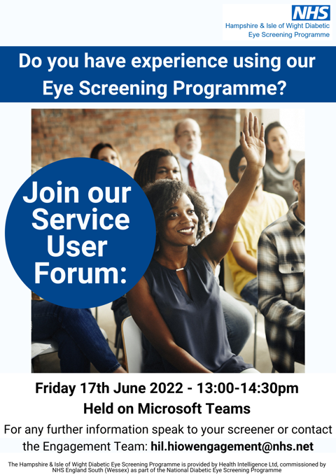 DRWF Events Retinal Screening Presentation SUF Poster With June Date