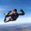 An image of someone skydiving 