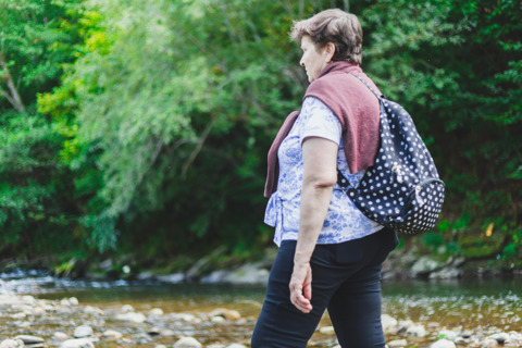 Middle Aged Person Walking
