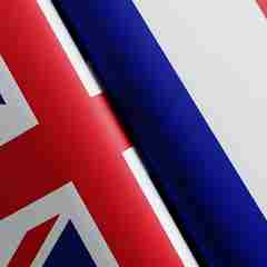British And French Flags