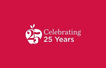DRWF Celebrating 25 Years Logo RED BANNER 4