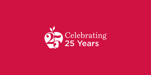 DRWF Celebrating 25 Years Logo RED BANNER 4