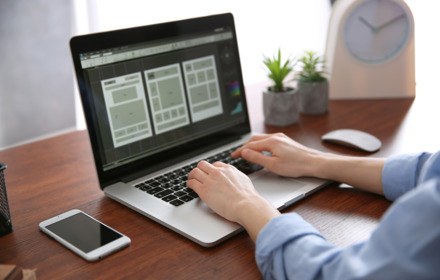 Woman Working On Computer