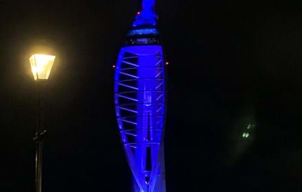 World Diabetes Day Spinnaker Tower Lit Up In Blue Web Edit