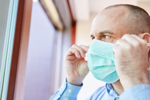 Man Wearing A Face Mask
